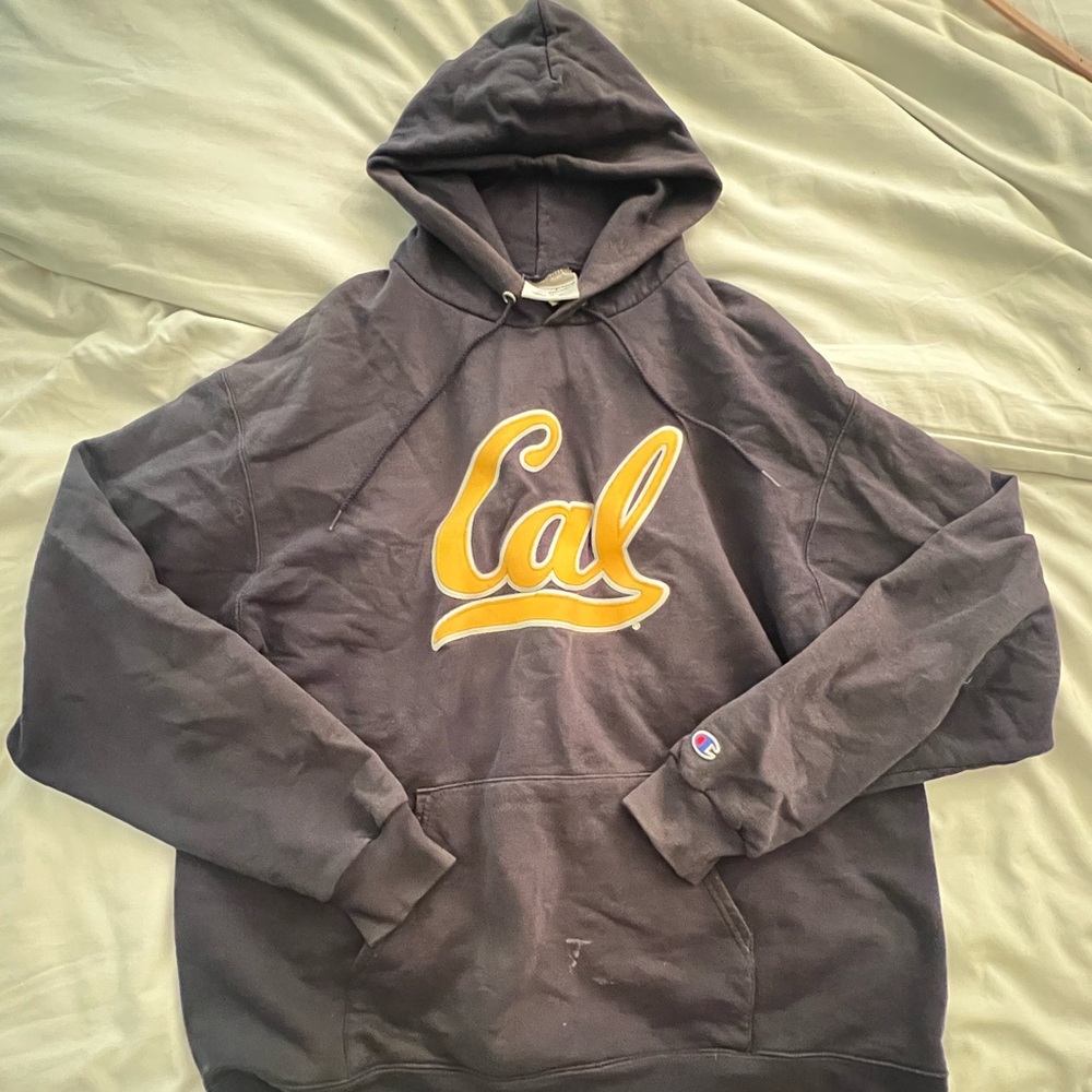 Authentic Champion UC Berkeley Cal Hoodie Navy Blue